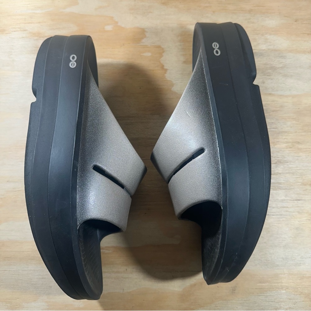 OOFOS OOmega OOahh Luxe Platform Slides Women’s Size 10 - Picture 3 of 8